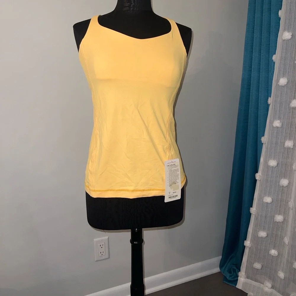 Lululemon Free to Be Tank – Burning Yellow, Size 8 NWT - Picture 1 of 5